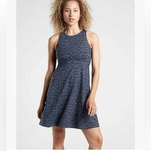 Athleta Santorini Thera Cheetah Print Modal Blend Sleeveless  Knit Dress Size M